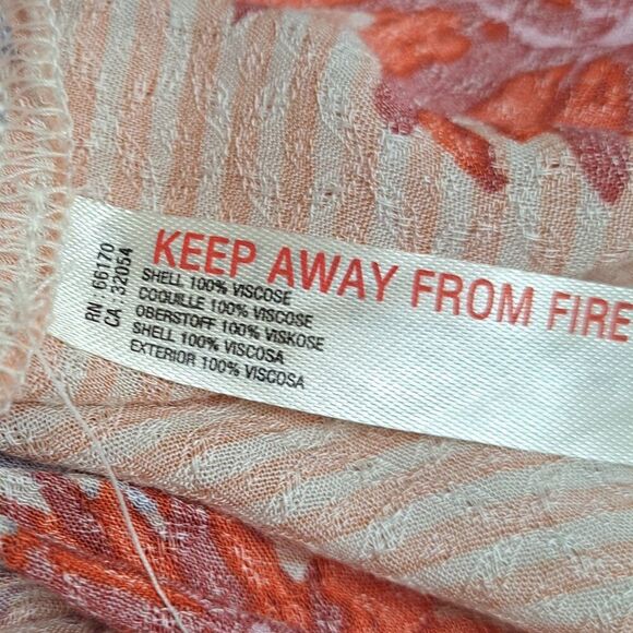 Free People Intimately Women's Mini Dress Bali Wild Daisy Slip Floral Orange S - Picture 9 of 9